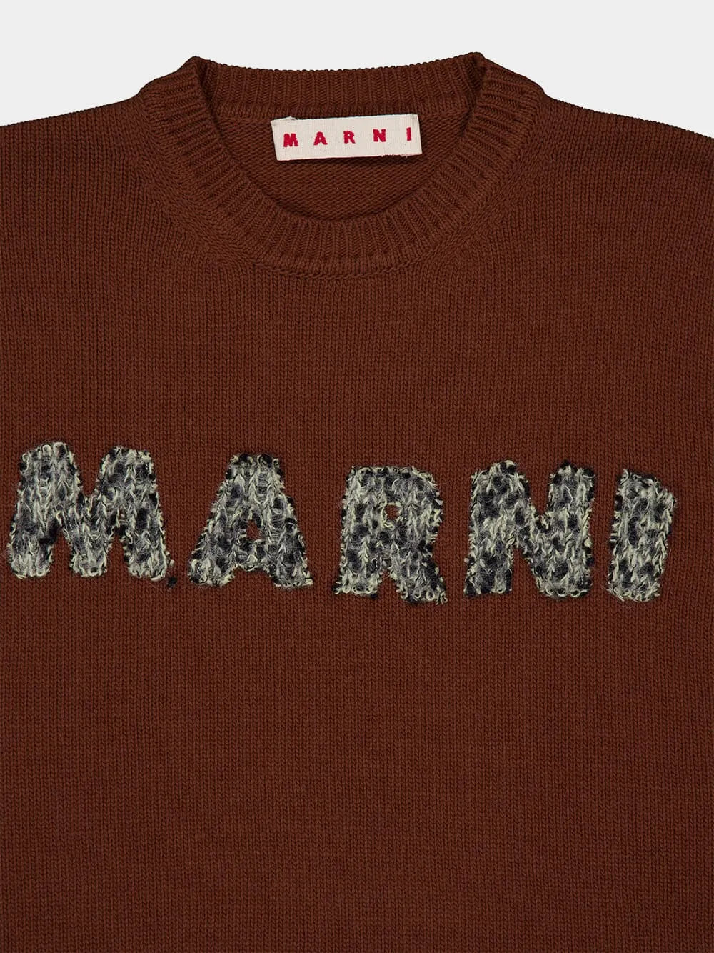 Brown Wool Logo Sweater sold by Fashion Clinic product image thumbnail 3