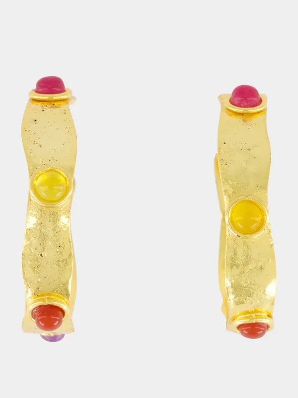 Bianca Multicolour Hoop Earrings made by Fashion Clinic