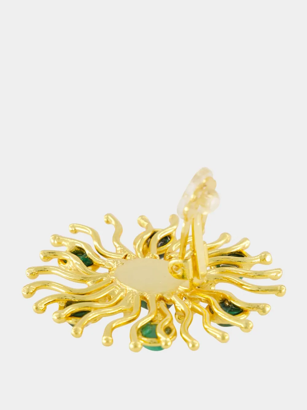 Sunshine Malachite Clip Earrings sold by Fashion Clinic product image thumbnail 4
