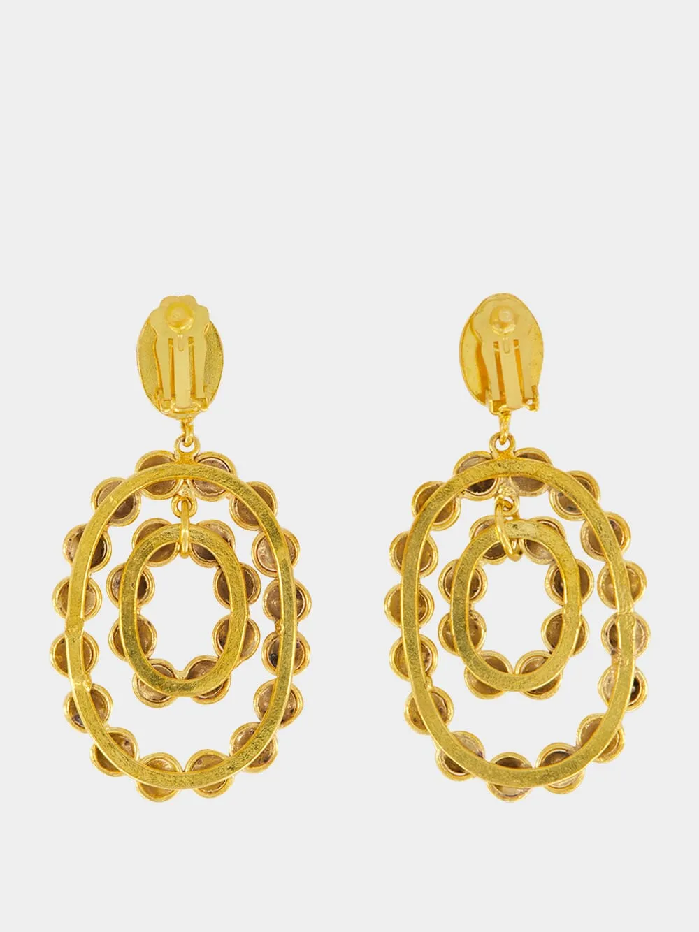 Gina Gold Oval Earrings sold by Fashion Clinic product image thumbnail 2