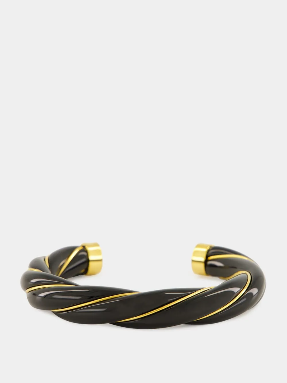 Black Twisted Diana Bangle sold by Fashion Clinic