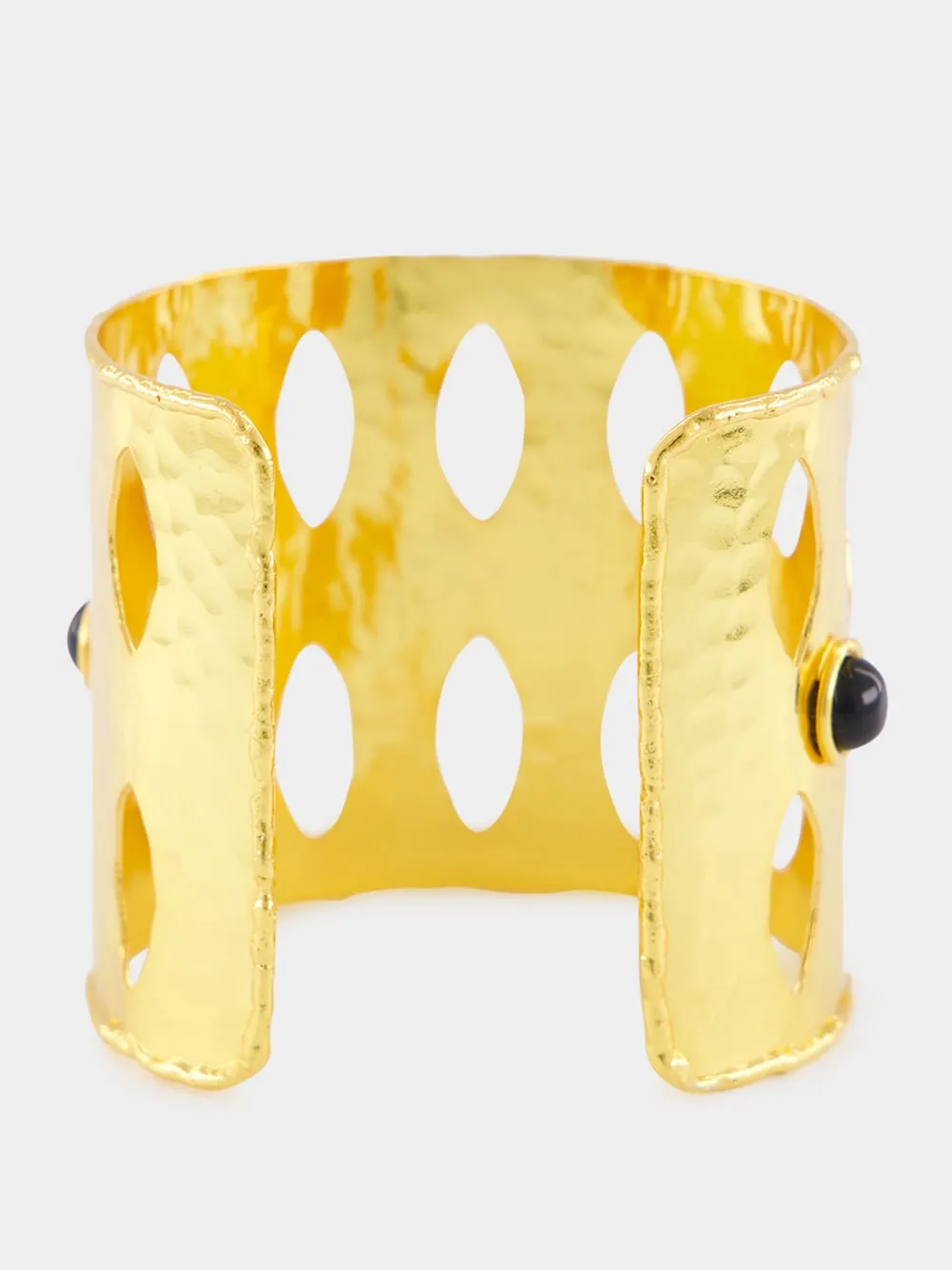 Gold Cuff with Black Onyx Detailing sold by Fashion Clinic product image thumbnail 2