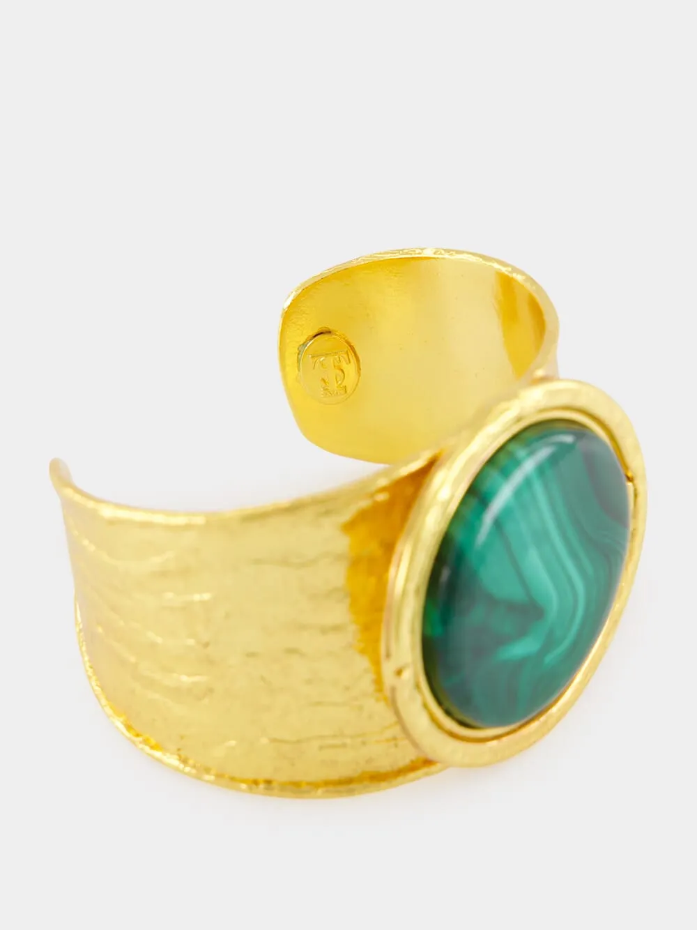 Sphere Malachite Cuff Bracelet sold by Fashion Clinic product image thumbnail 4