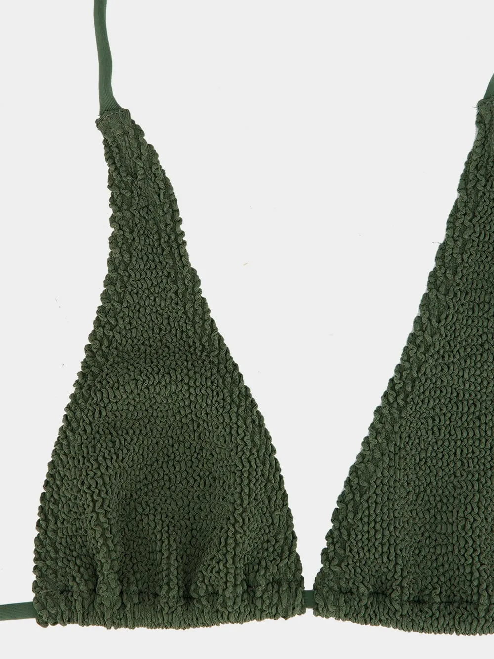 Khaki Eco Sofie Triangle Bikini Top sold by Fashion Clinic product image thumbnail 4