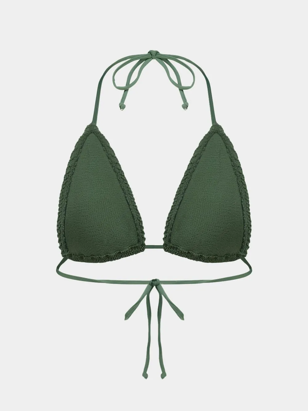 Khaki Eco Sofie Triangle Bikini Top sold by Fashion Clinic product image thumbnail 3