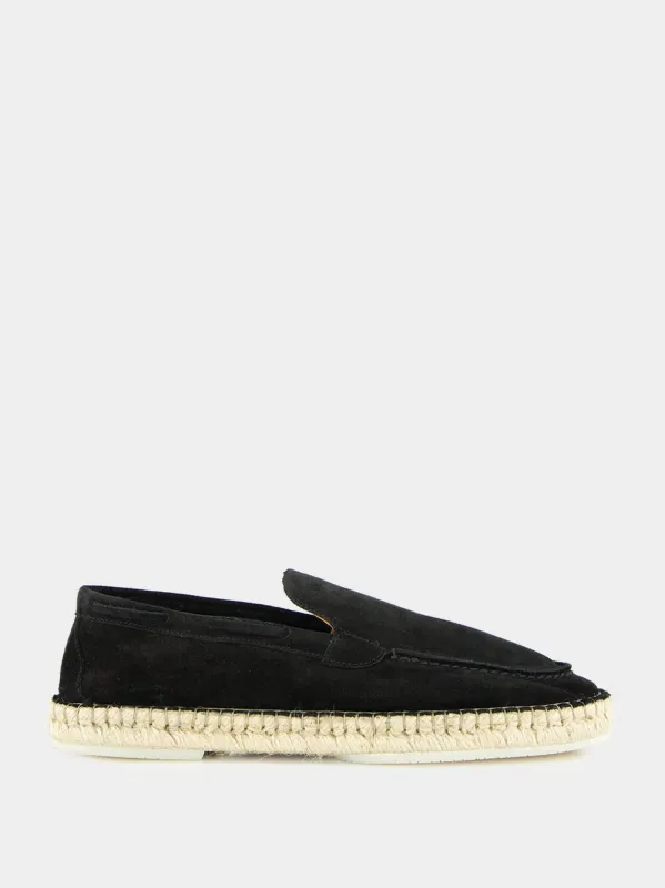 Black Suede Beachside Loafers made by Aurelien