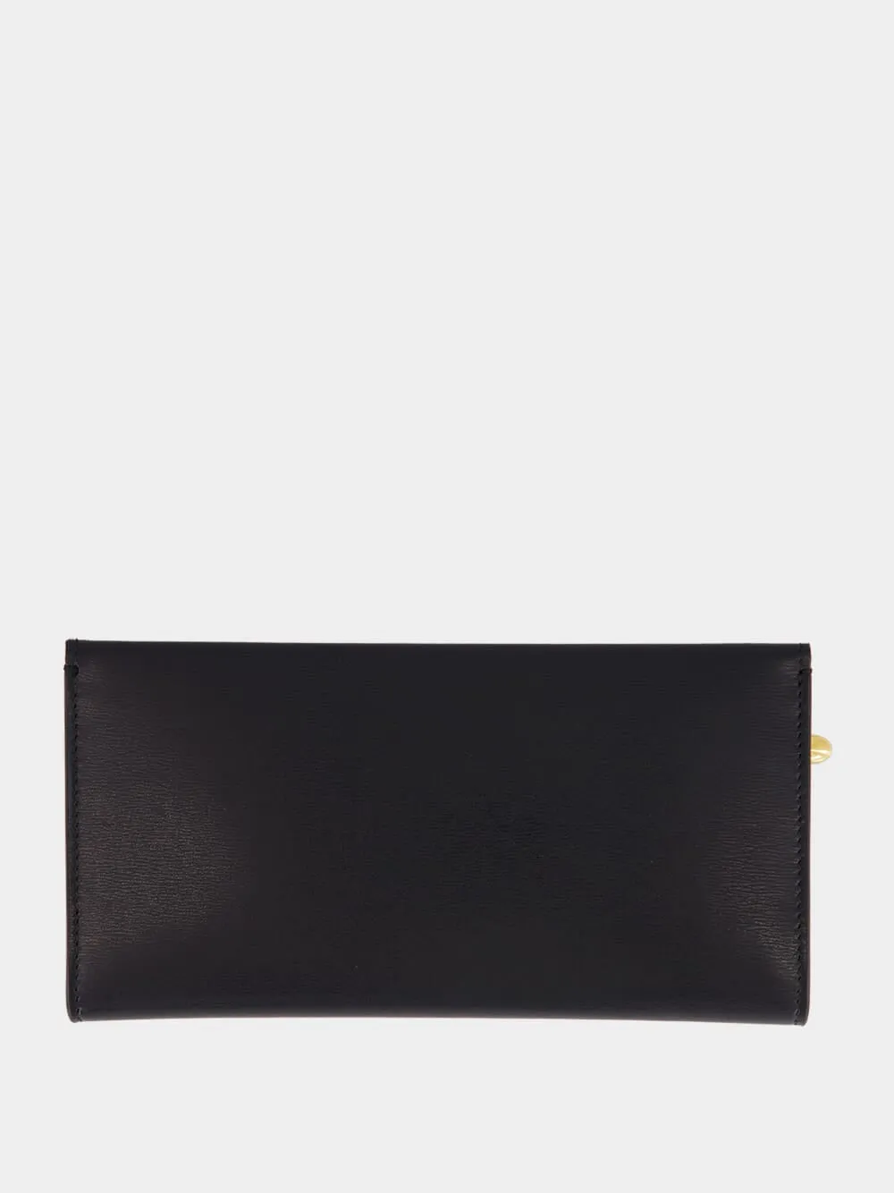Black Leather Pinch Long Wallet sold by Fashion Clinic product image thumbnail 2