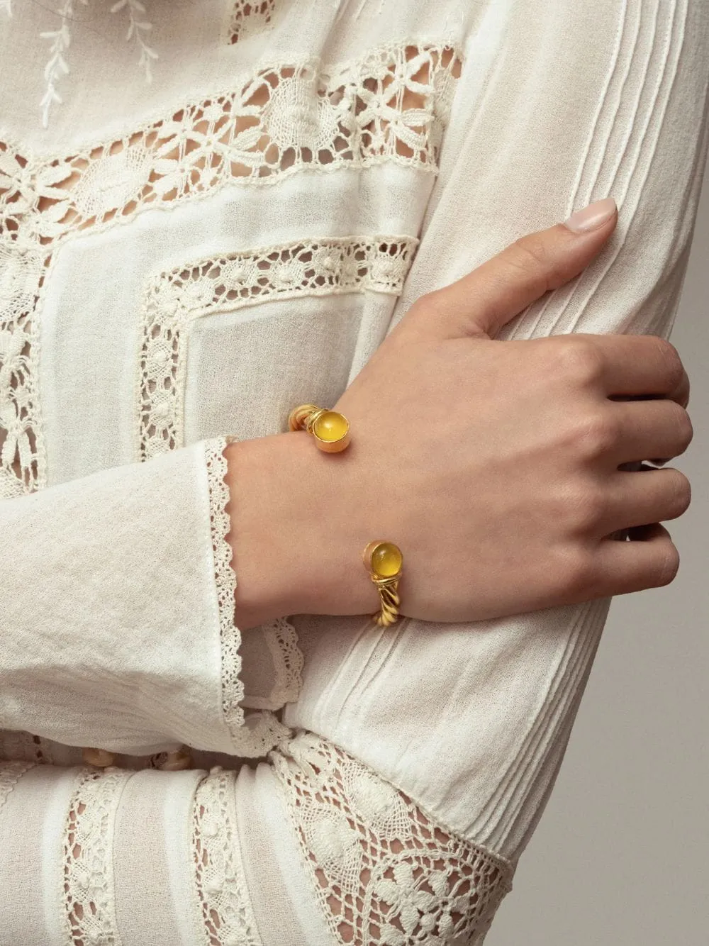 Eros Yellow Onyx Open Bracelet sold by Fashion Clinic