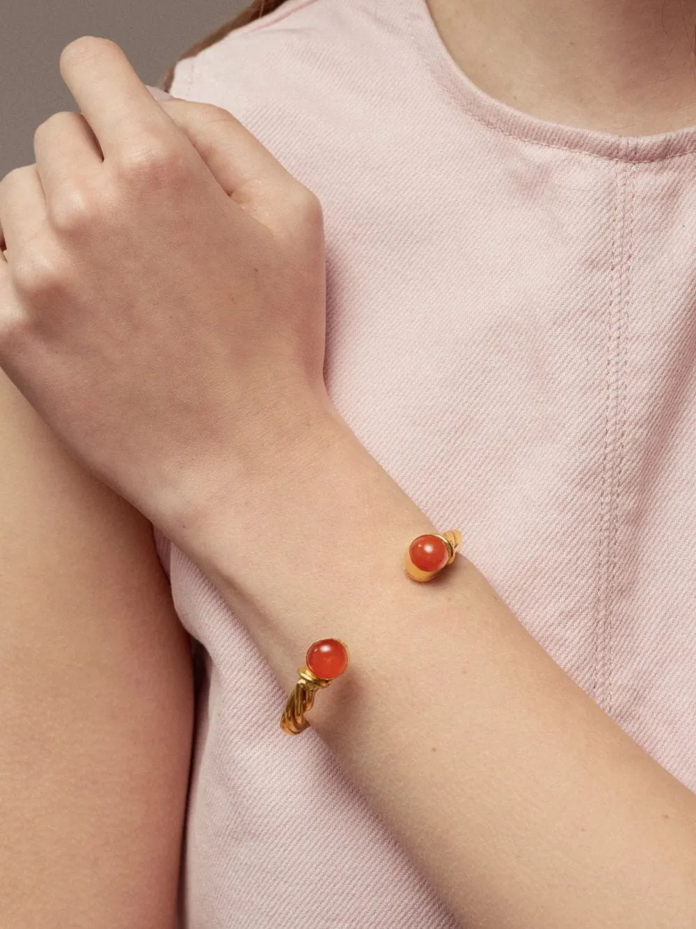 Eros Carnelian Open Bracelet sold by Fashion Clinic product image thumbnail 2
