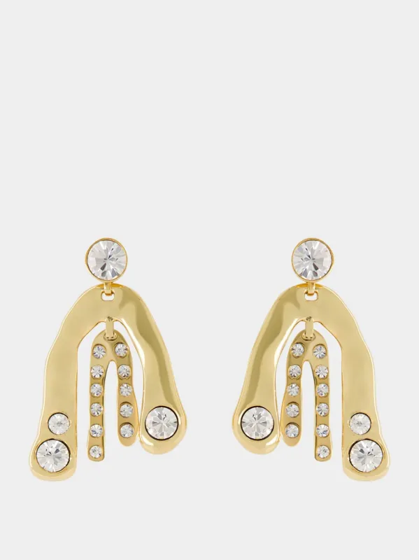 Gold Dag Earrings made by Fashion Clinic
