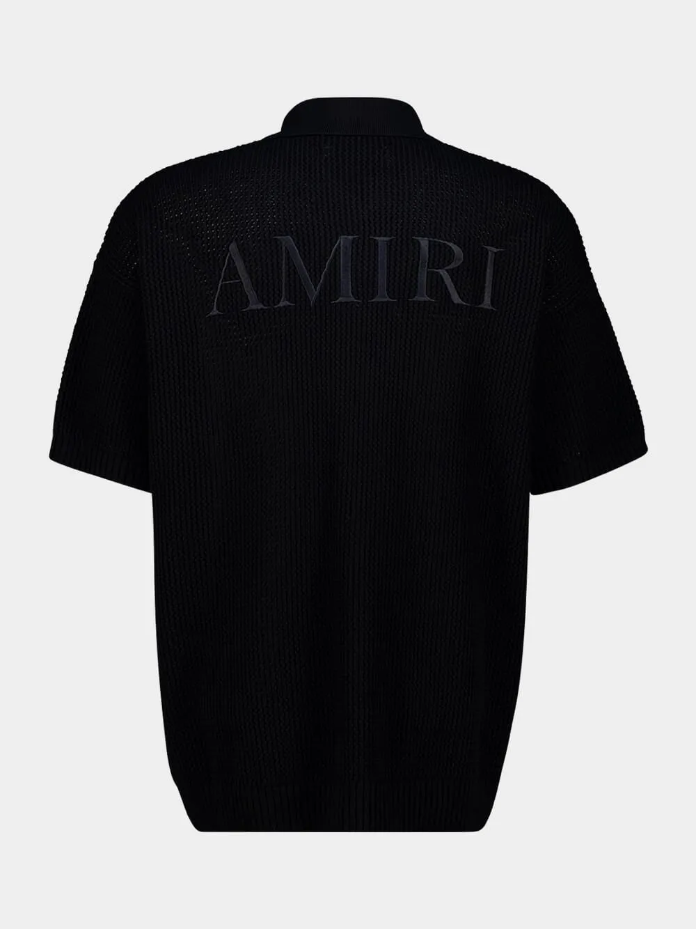 Black Crochet Mesh Shirt sold by Fashion Clinic product image thumbnail 2