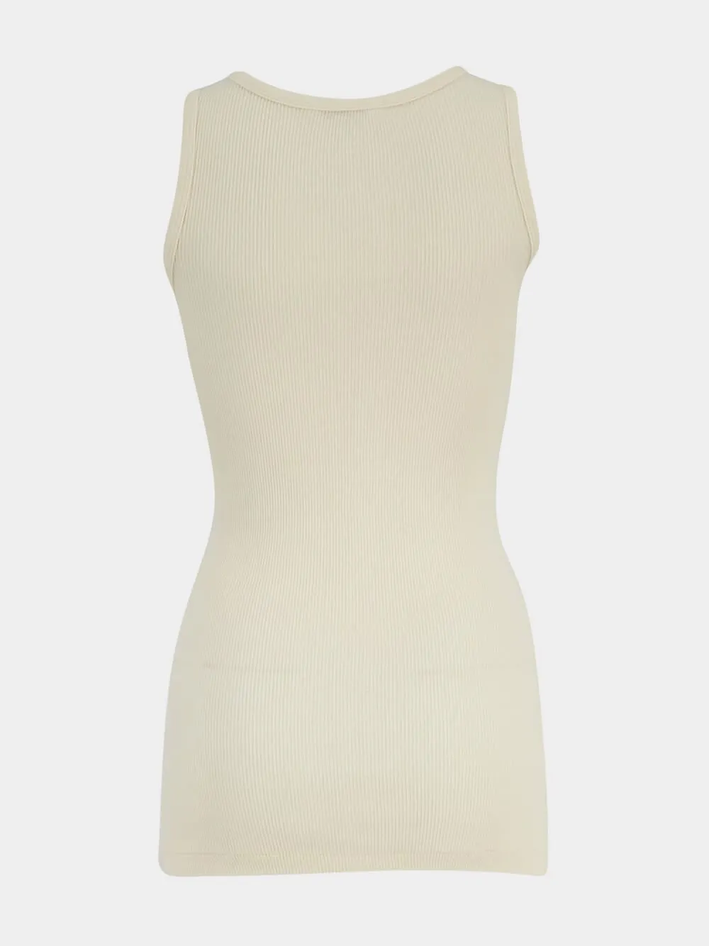 Ivory Organic Rib Tank Top sold by Fashion Clinic product image thumbnail 2
