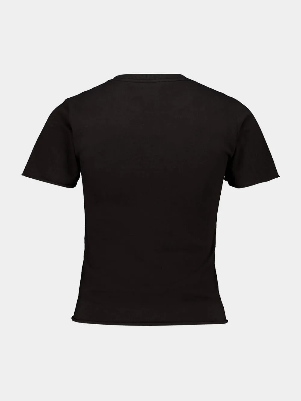 Black Brushed Organic Cotton T-Shirt sold by Fashion Clinic product image thumbnail 2