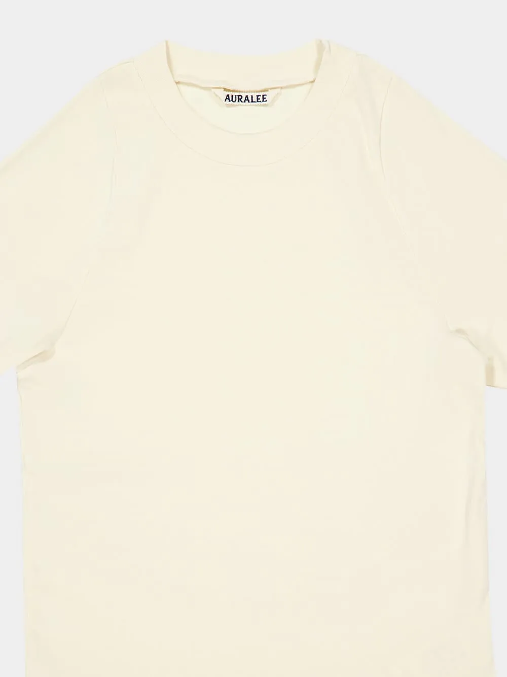 Ivory Organic Cotton Fine Rib T-Shirt sold by Fashion Clinic product image thumbnail 3