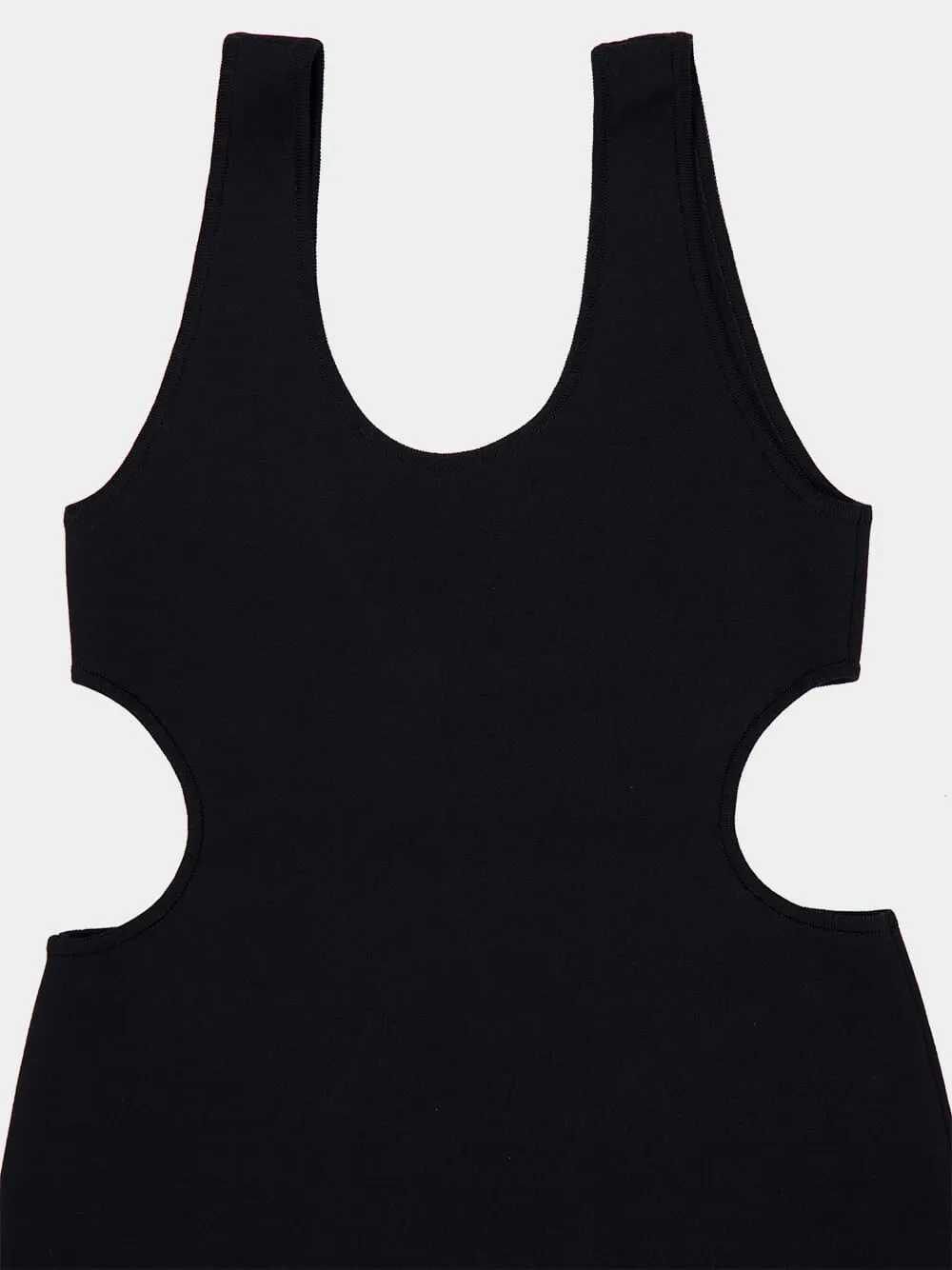 Black Double Faced Silk Cotton Tank sold by Fashion Clinic product image thumbnail 3