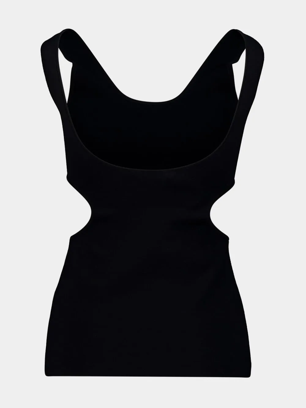 Black Double Faced Silk Cotton Tank sold by Fashion Clinic product image thumbnail 2