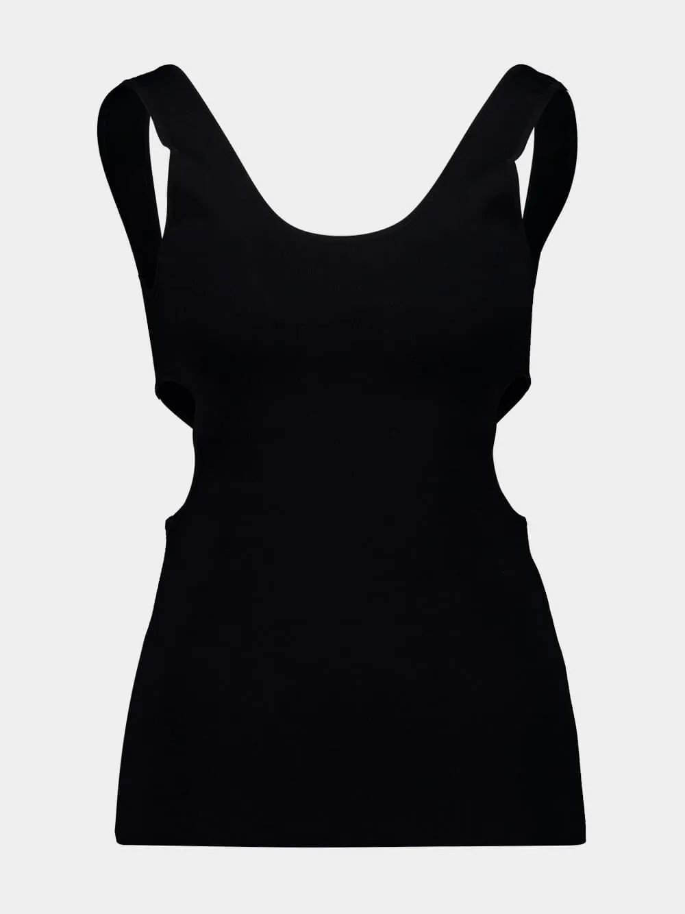 Black Double Faced Silk Cotton Tank sold by Fashion Clinic