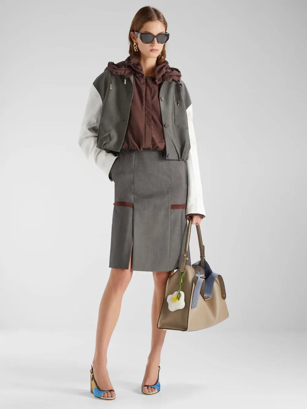 Dove Grey Way Large Bag sold by Fashion Clinic product image thumbnail 4