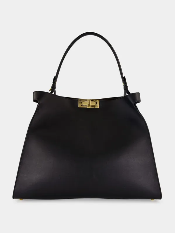 Black Large Leather Way Bag made by Fendi