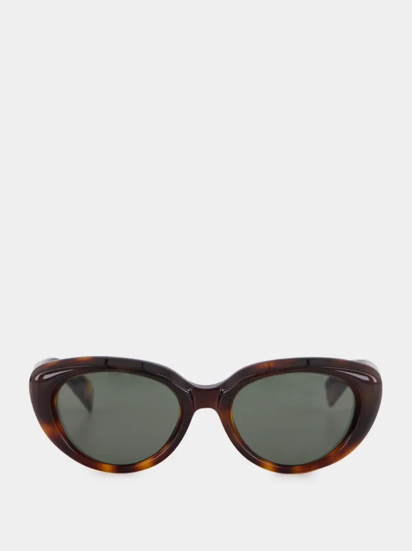 Medium Havana and Grey SL 859 Cat-Eye Sunglasses made by Yves Saint Laurent