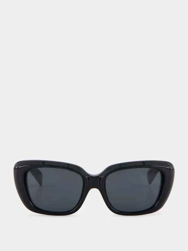 Black SL 857 Square Sunglasses made by Yves Saint Laurent