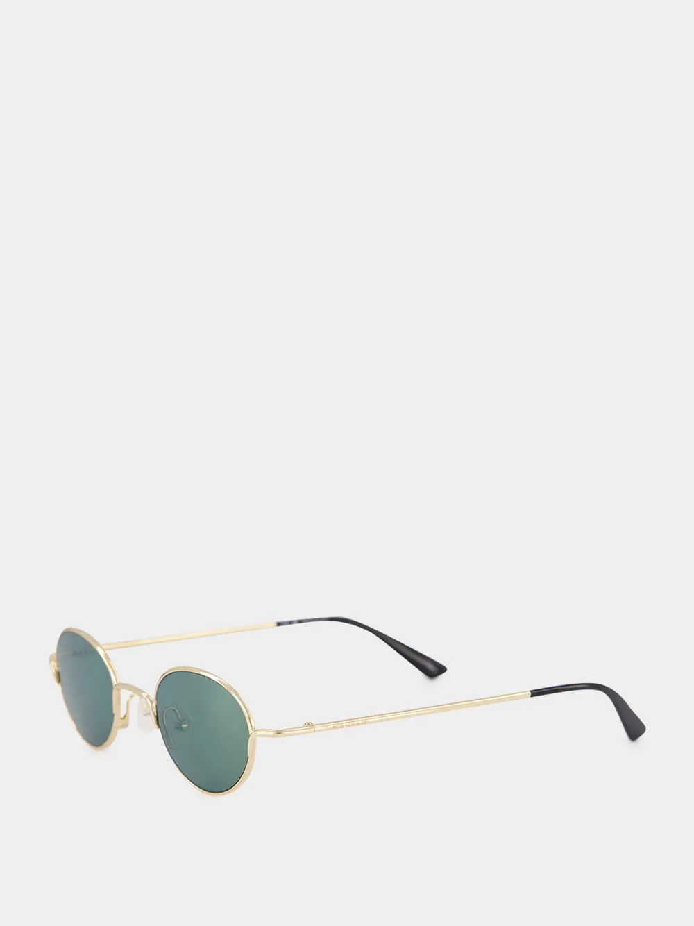 Gold and Green Round Metal Sunglasses sold by Fashion Clinic product image thumbnail 3