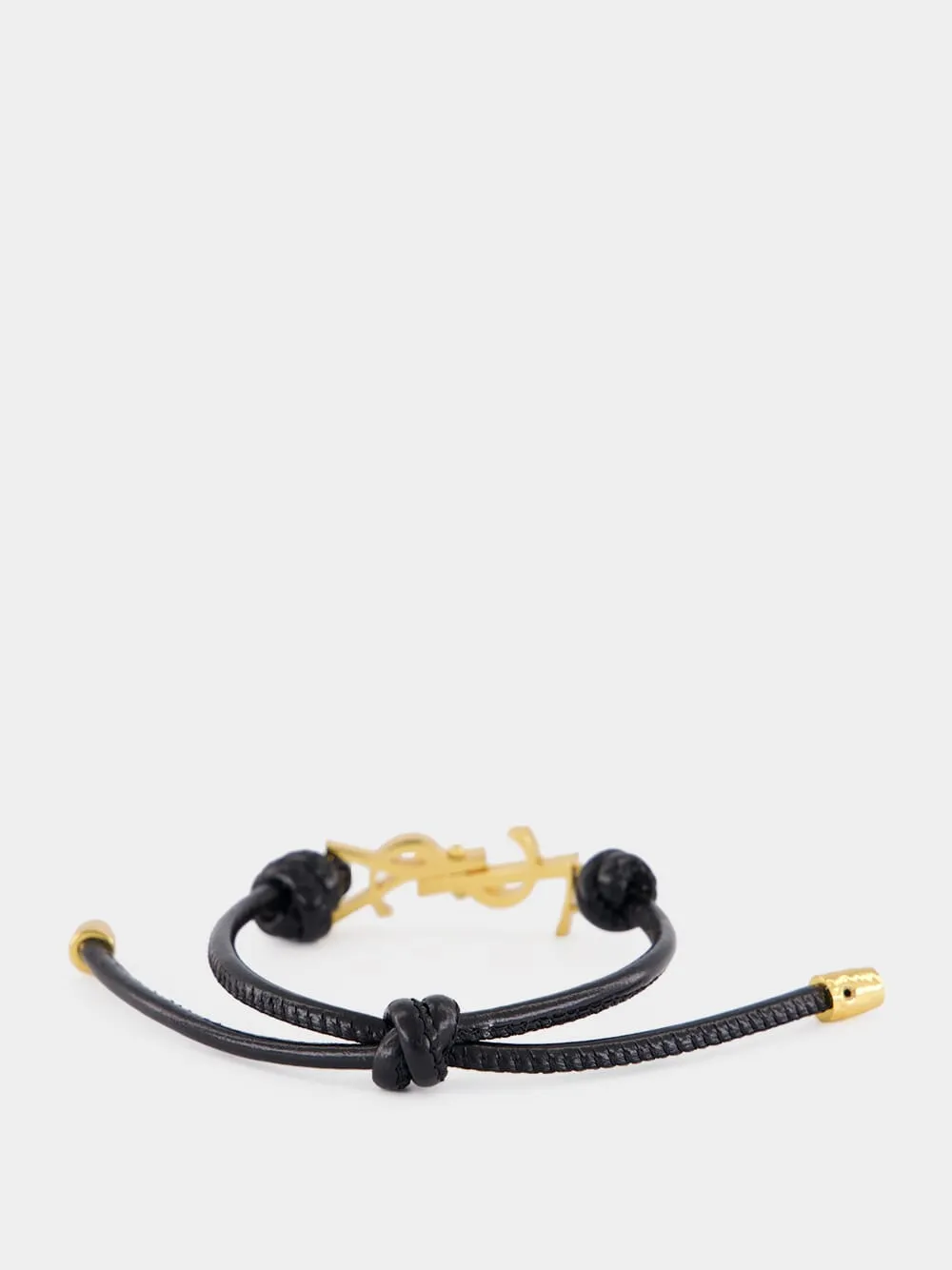 Black Cassandre Leather Cord Bracelet sold by Fashion Clinic product image thumbnail 2