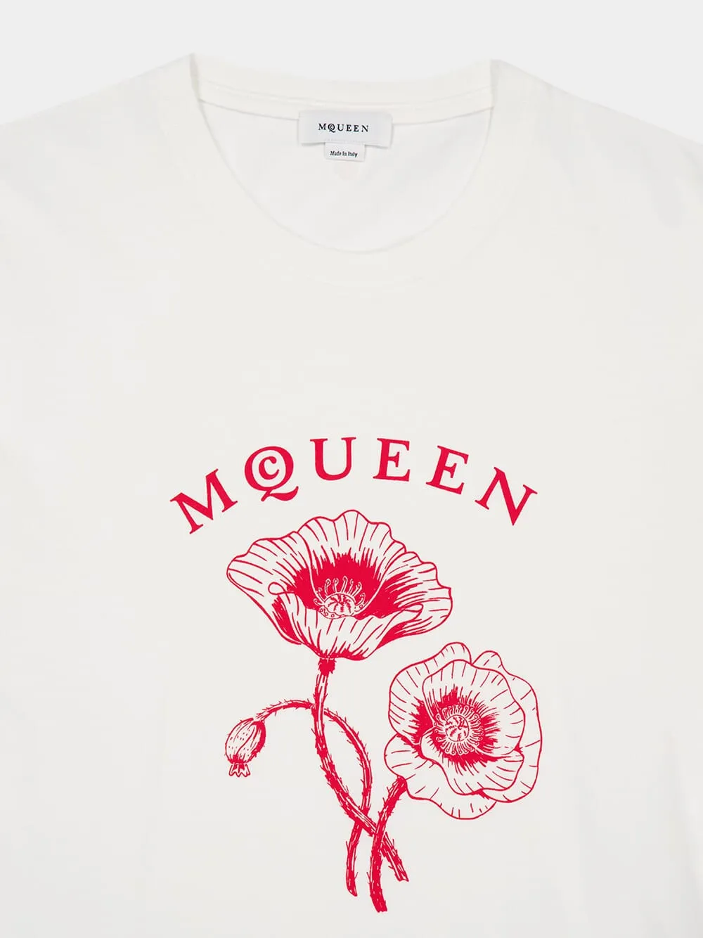 White and Red McQueen Poppy T-Shirt sold by Fashion Clinic product image thumbnail 3