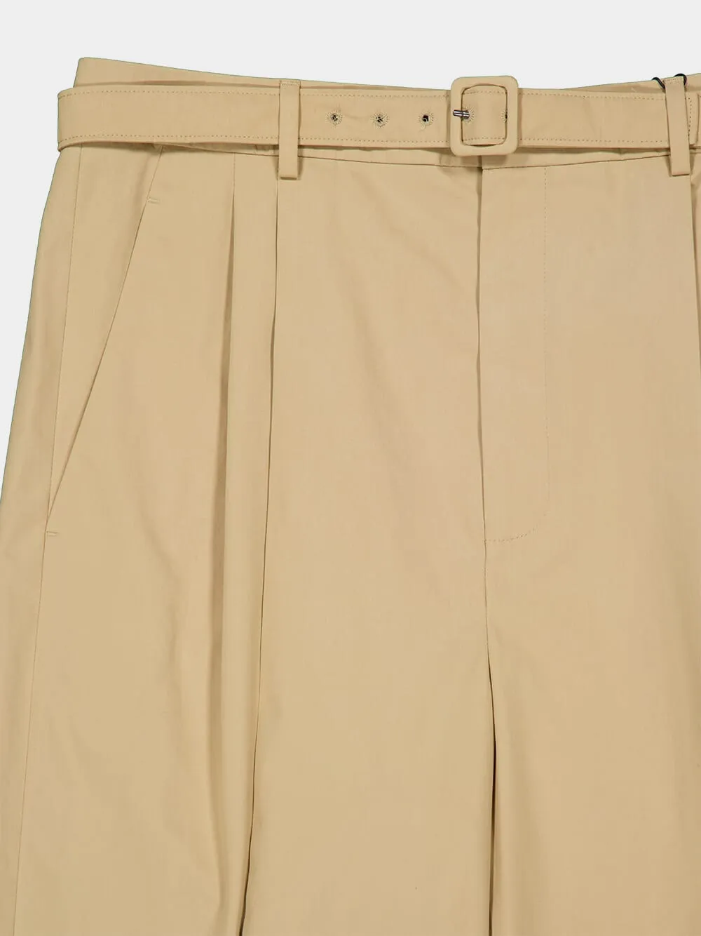 Beige Slim-Fit Technical Cotton Pants sold by Fashion Clinic product image thumbnail 4