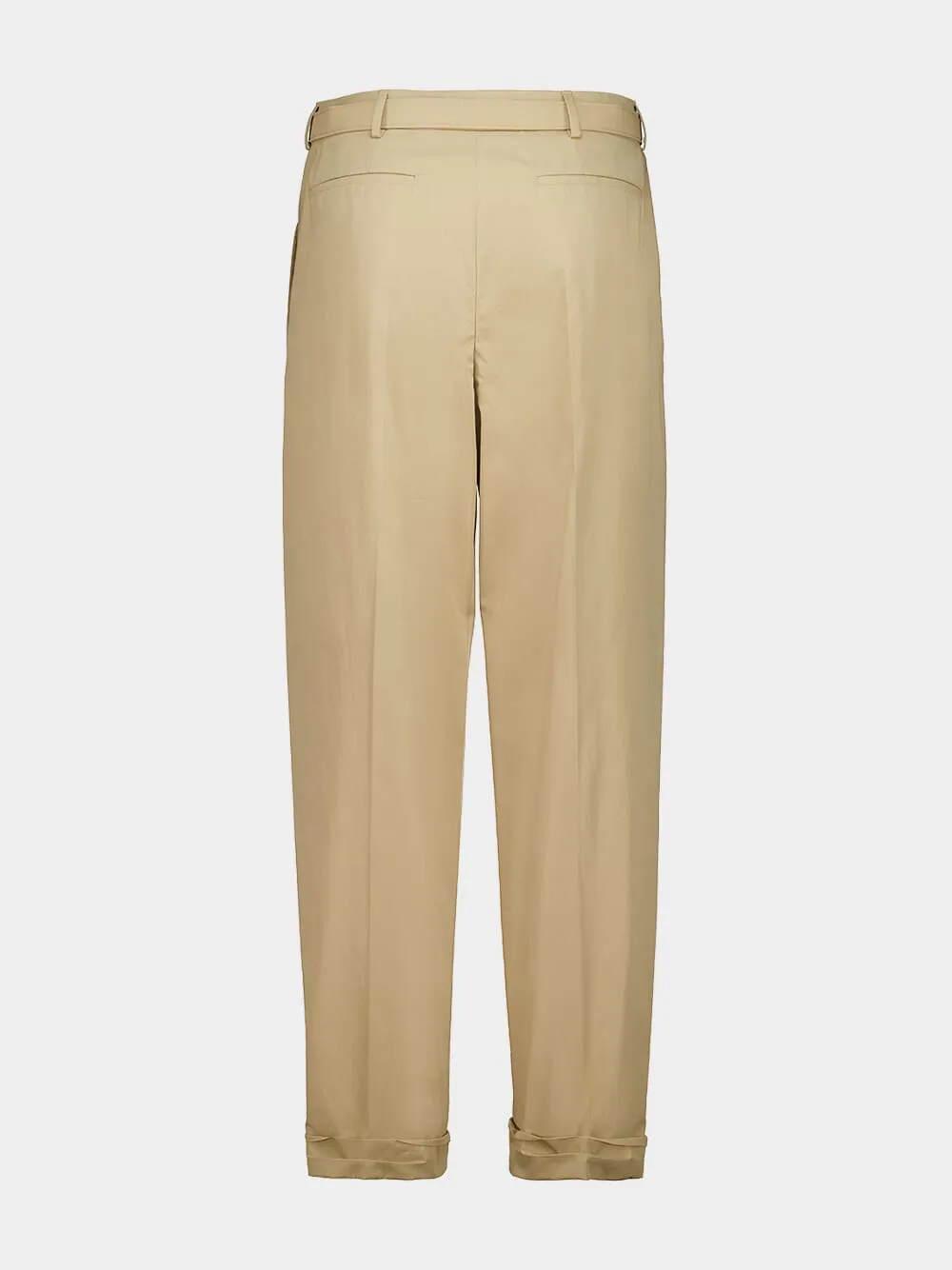 Beige Slim-Fit Technical Cotton Pants sold by Fashion Clinic product image thumbnail 3
