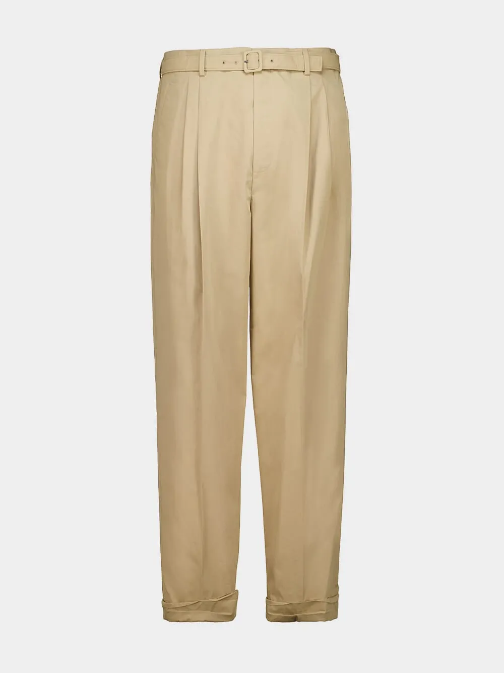 Beige Slim-Fit Technical Cotton Pants sold by Fashion Clinic product image thumbnail 2
