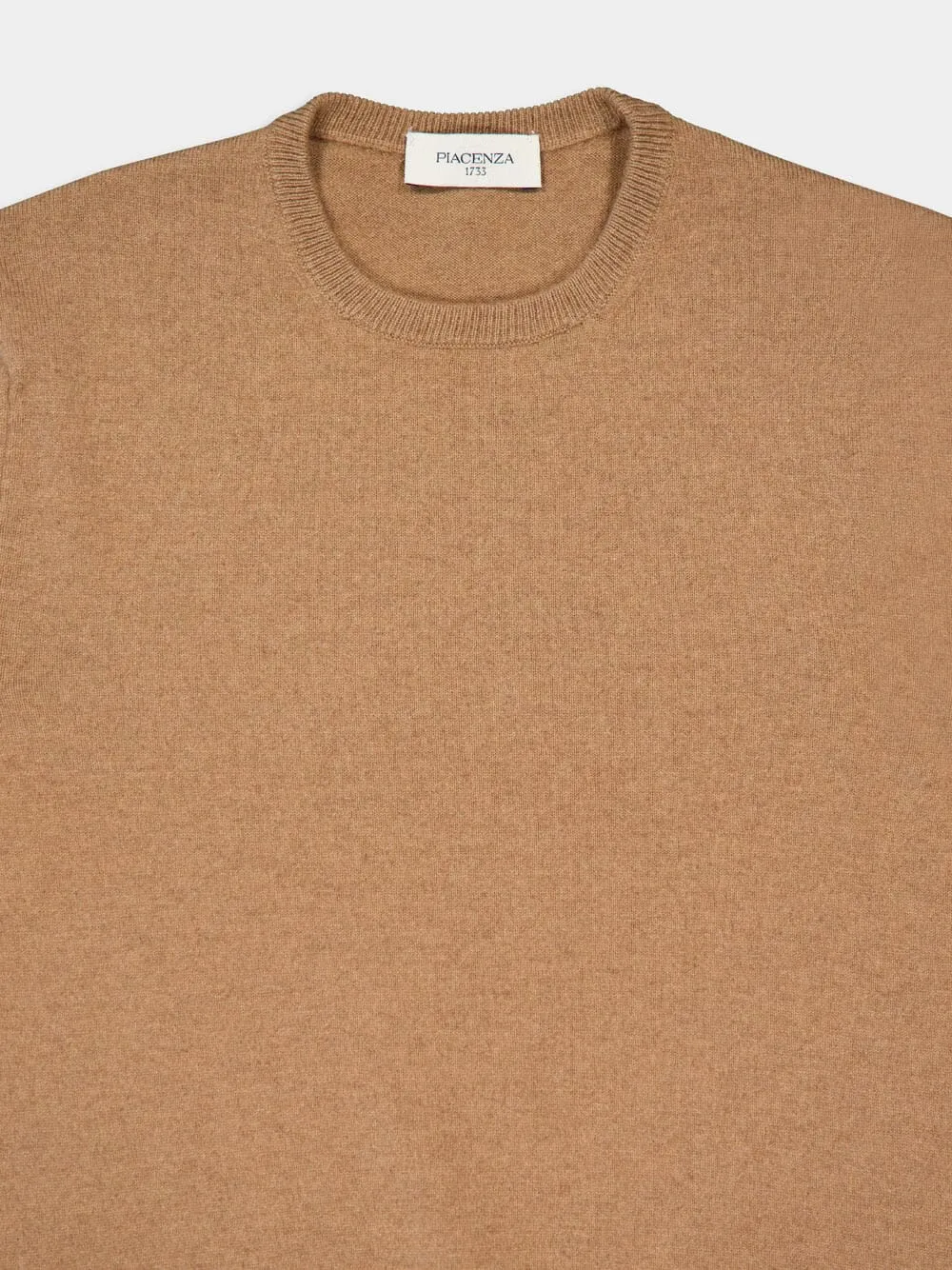 Light Brown Crewneck Cashmere Sweater sold by Fashion Clinic product image thumbnail 4