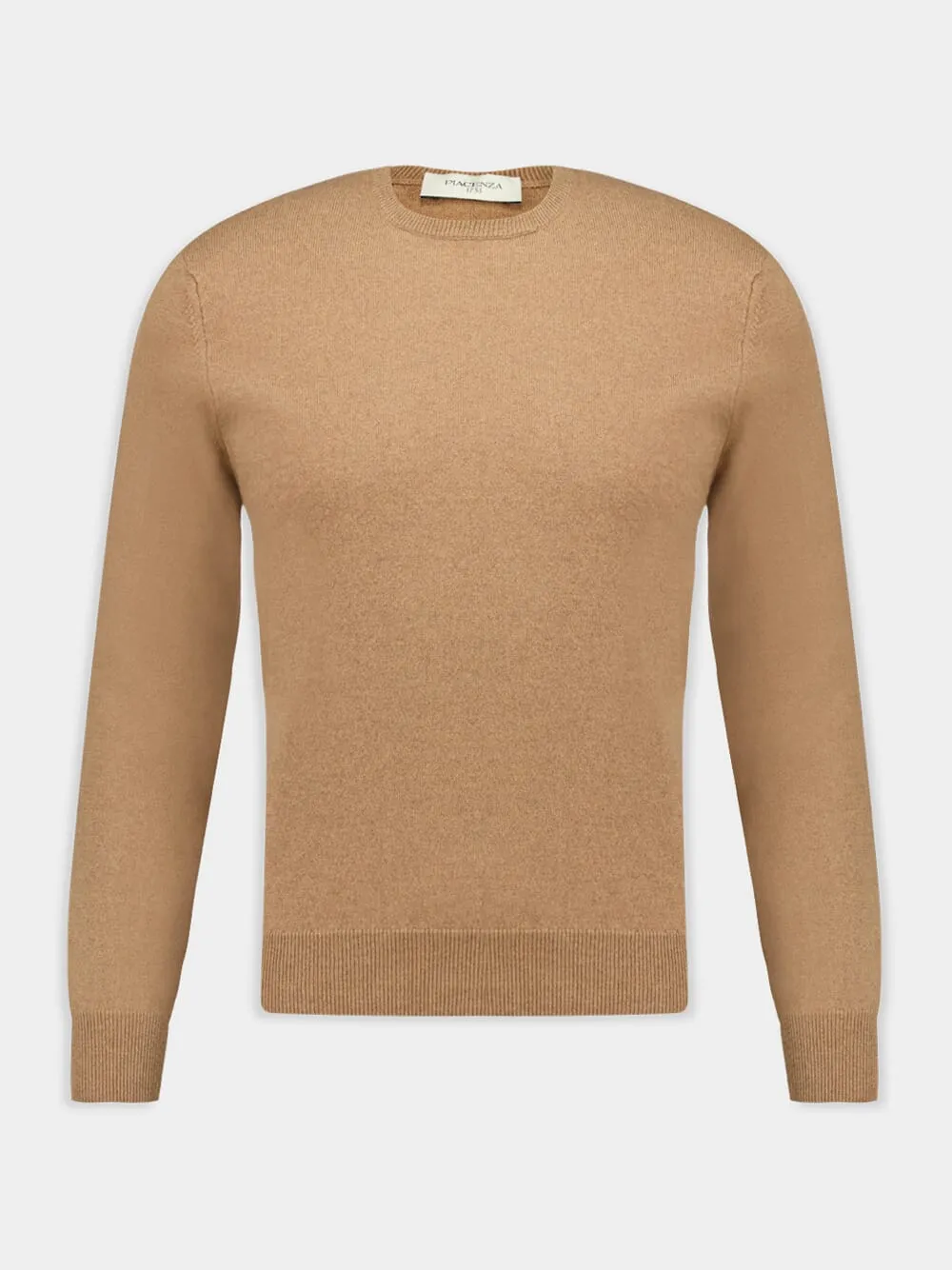 Light Brown Crewneck Cashmere Sweater sold by Fashion Clinic
