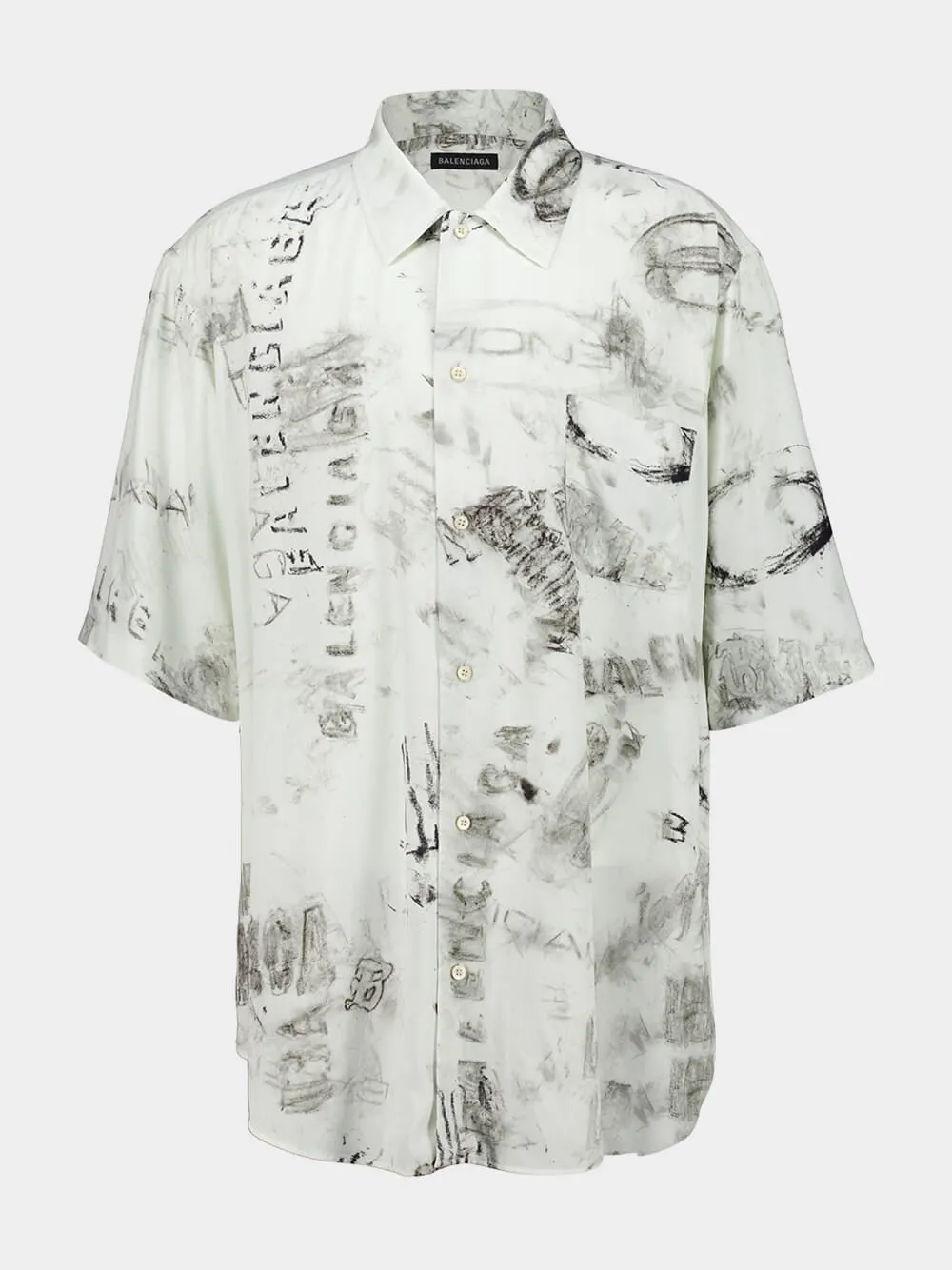 Graphite Grey Short Sleeve Minimal Shirt sold by Fashion Clinic