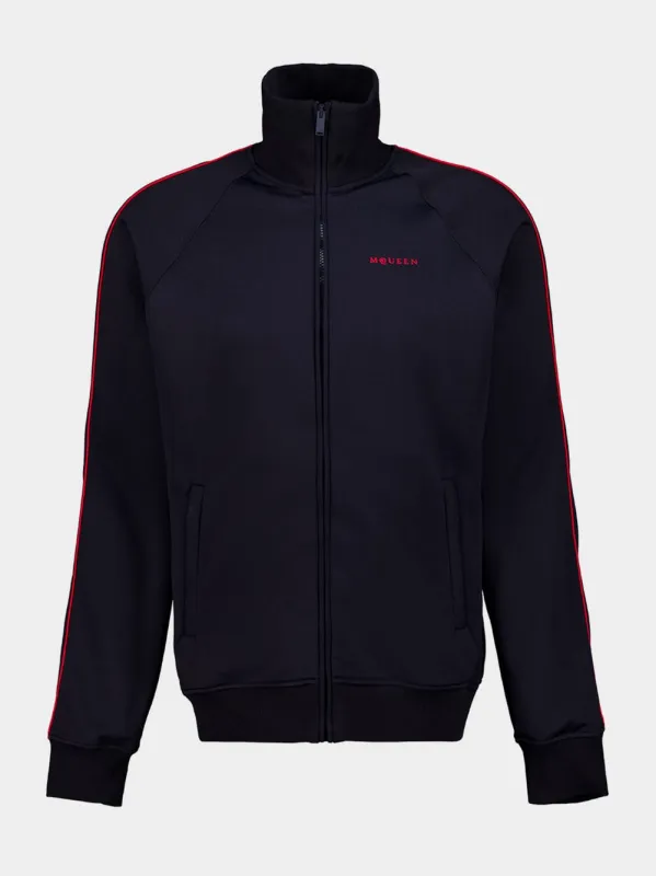 Midnight Blue Track Jacket made by Alexander McQueen