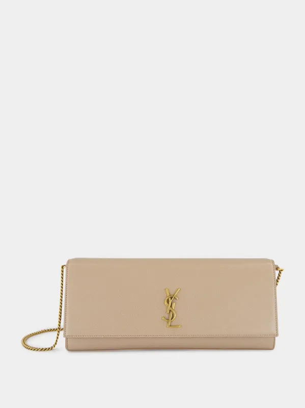 Dark Beige Kate Clutch made by Yves Saint Laurent