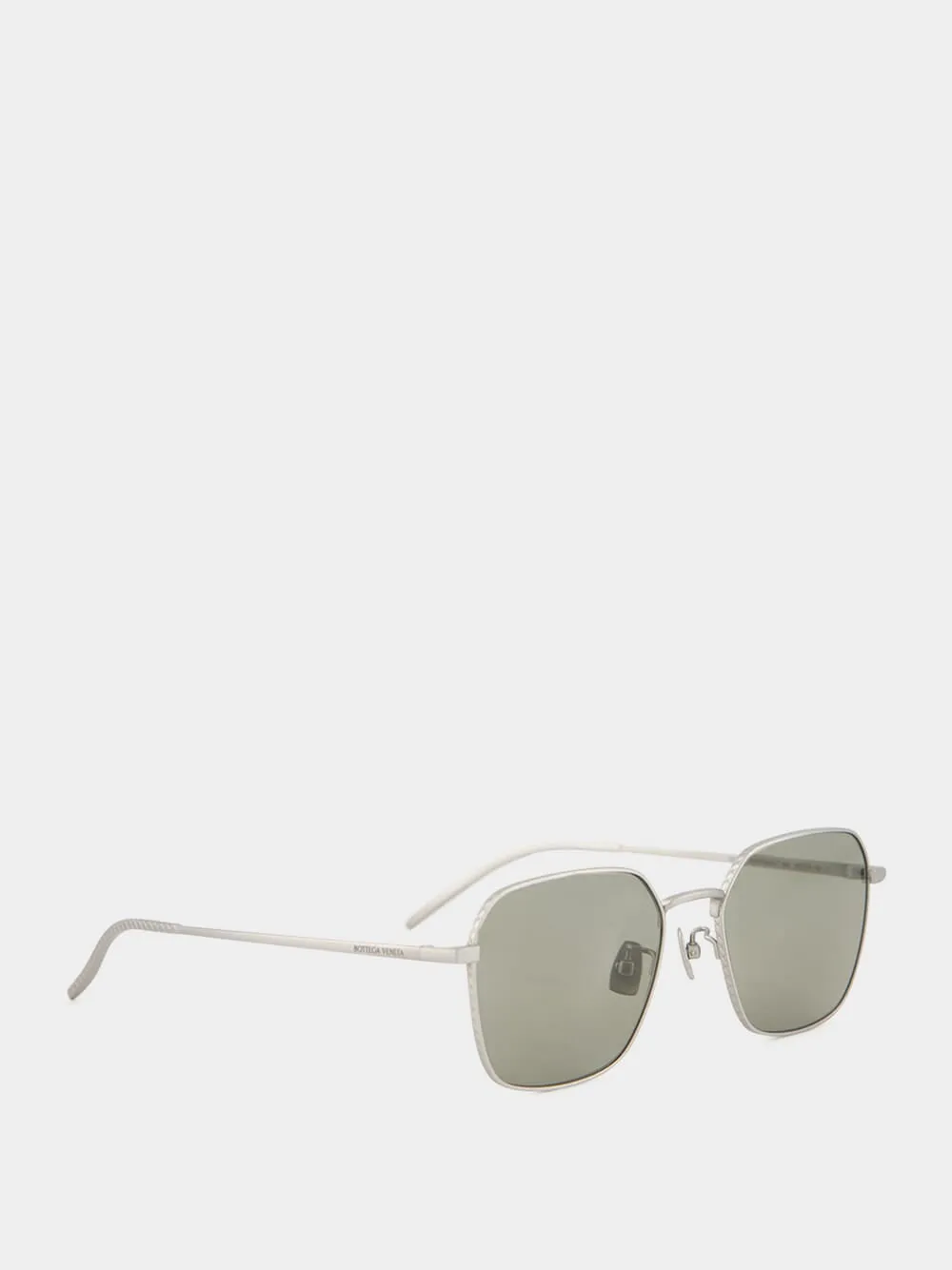 Silver Square Titanium Sunglasses sold by Fashion Clinic product image thumbnail 2