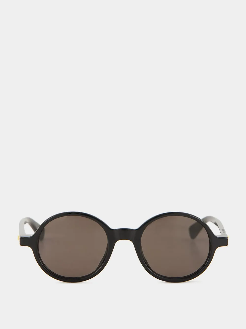 Black Grey Classic Round Sunglasses sold by Fashion Clinic product image thumbnail 2