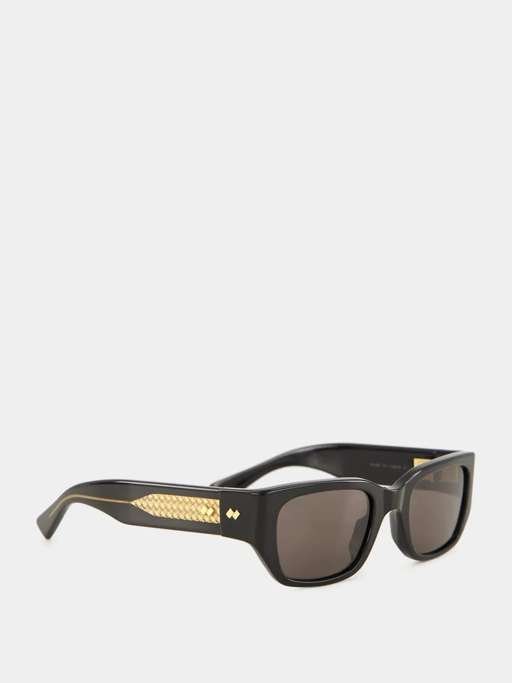 Black Grey Intrecciato Square Sunglasses sold by Fashion Clinic product image thumbnail 3