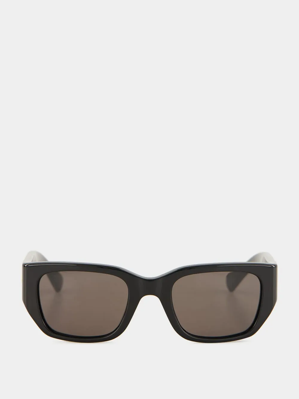 Black Grey Intrecciato Square Sunglasses sold by Fashion Clinic