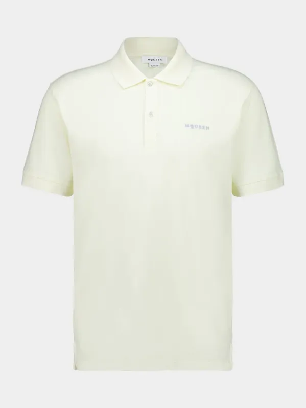 Ivory Logo Polo Shirt made by Alexander McQueen