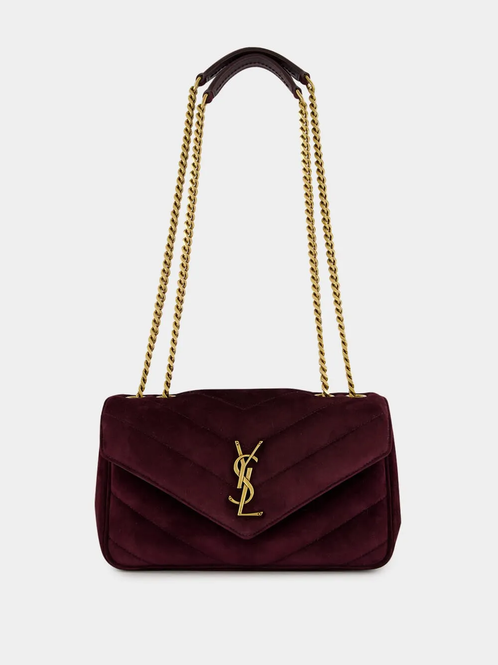 Smoky Burgundy Loulou Small Suede Bag sold by Fashion Clinic product image thumbnail 2