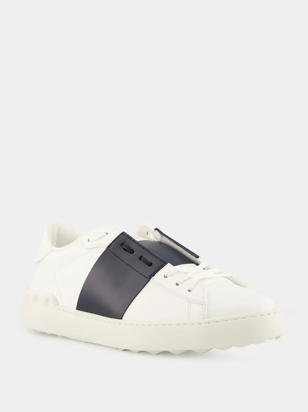 White and Blue Calfskin Open Sneaker sold by Fashion Clinic product image thumbnail 2