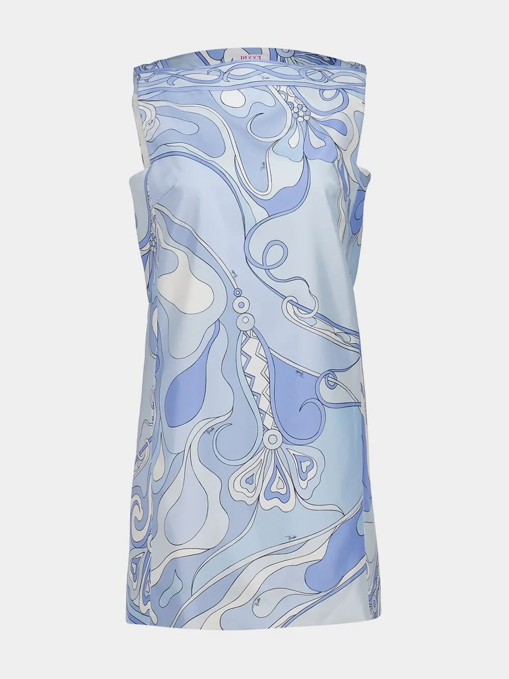 Pale Blue Orchidee Silk Mini Dress sold by Fashion Clinic