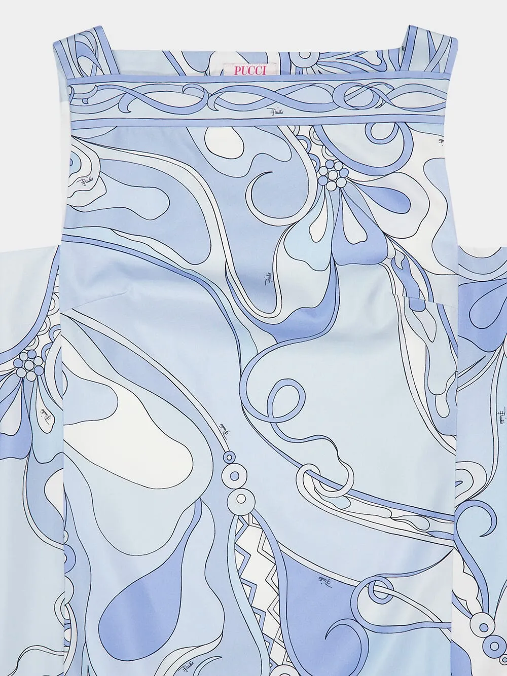 Pale Blue Orchidee Silk Mini Dress sold by Fashion Clinic product image thumbnail 5