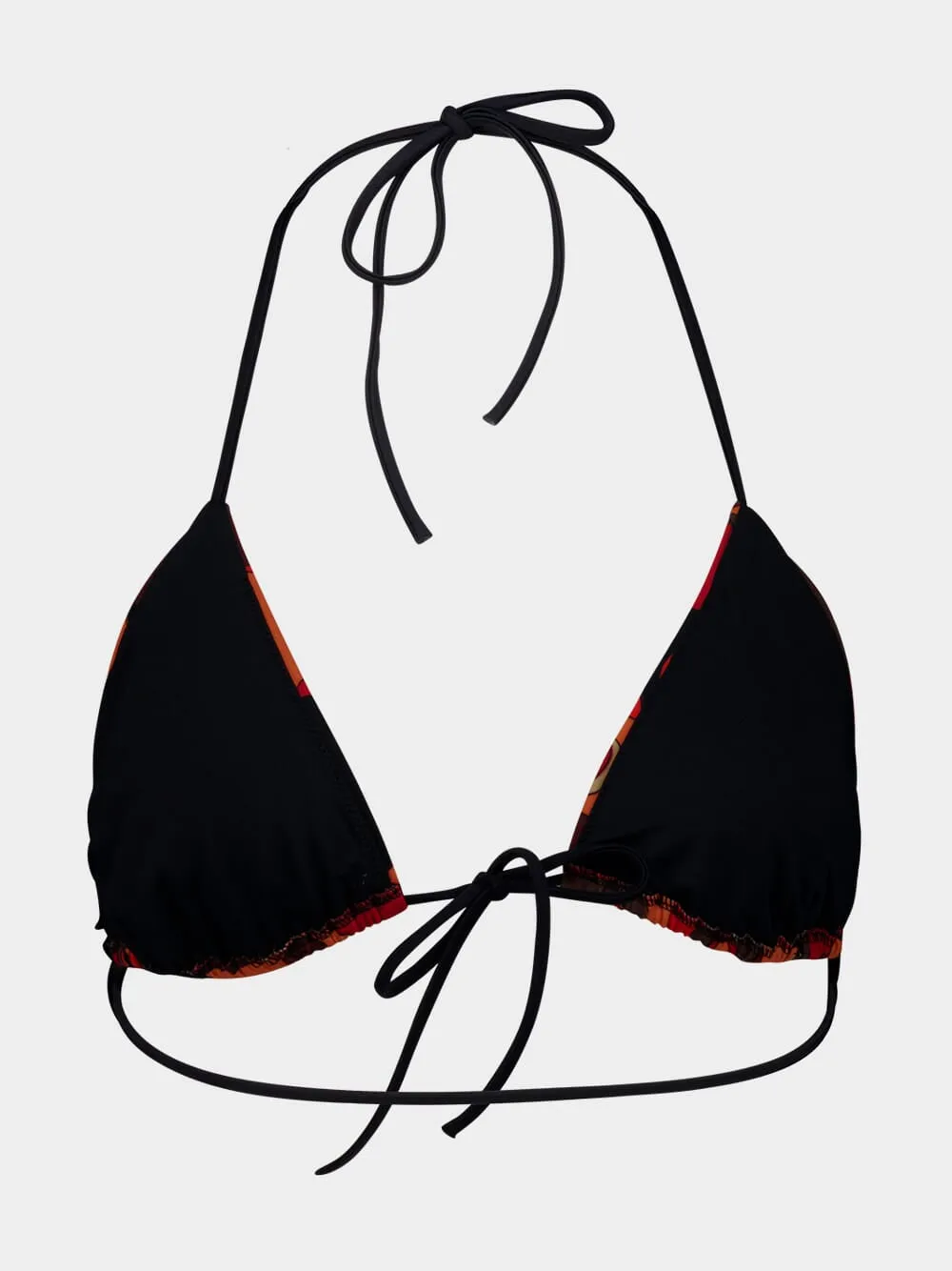 Black and Orange Occhi Bikini Top sold by Fashion Clinic product image thumbnail 3