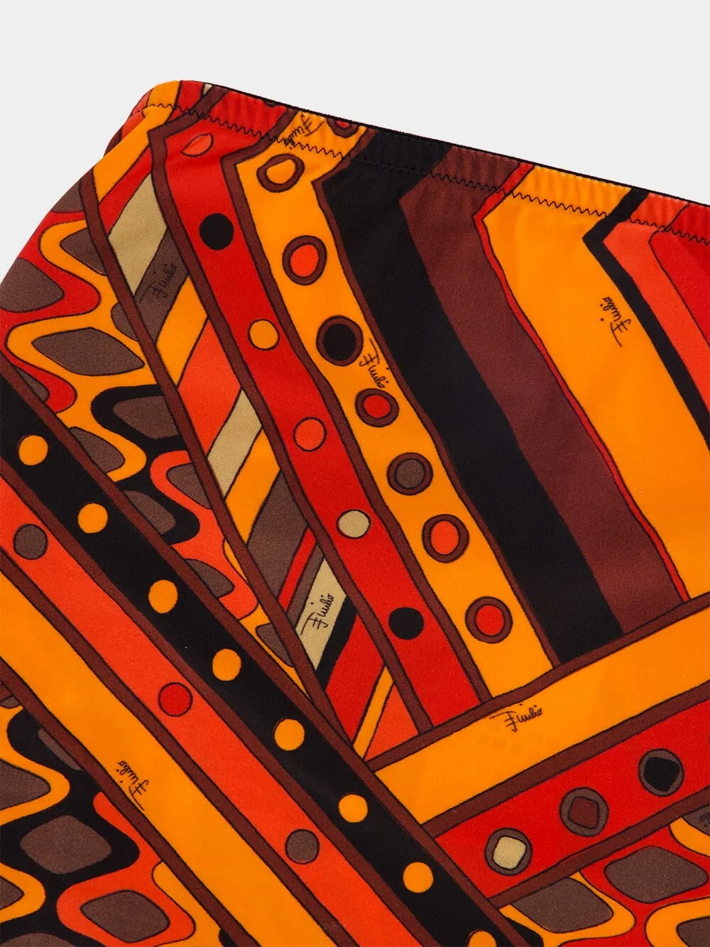 Black and Orange Vivara Print Bandeau Swimsuit sold by Fashion Clinic product image thumbnail 5