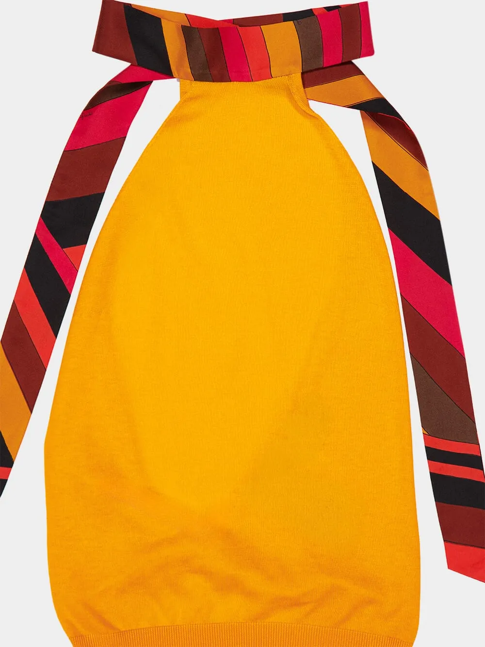 Orange Silk Detail Halterneck Top sold by Fashion Clinic product image thumbnail 5