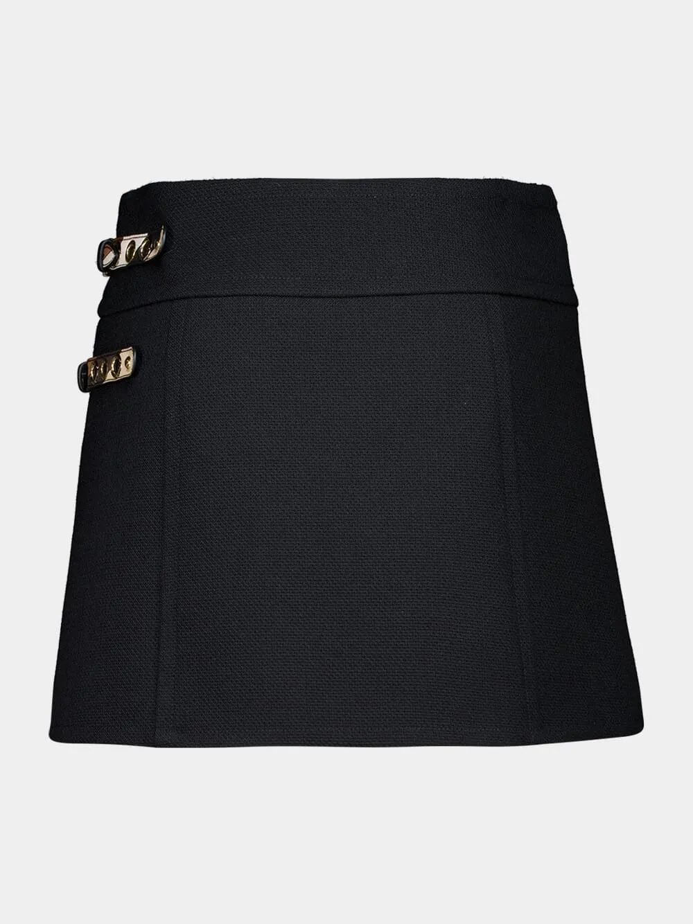 Black Wool Mini Skirt sold by Fashion Clinic product image thumbnail 3