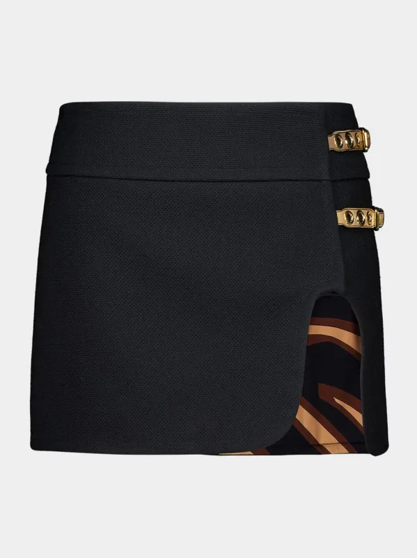 Black Wool Mini Skirt made by Emilio Pucci